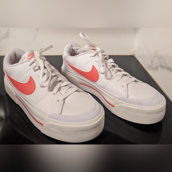 Nike Court Legacy Lift Platform "Sea Coral” Sneakers Size 10.5 MSRP 94.99 - Picture 3 of 10
